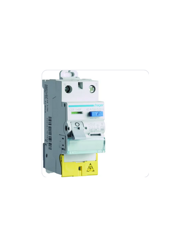 Interrupteur différentiel 1P+N 40A 30mA type F Bornes décalées HAGER CDF140F