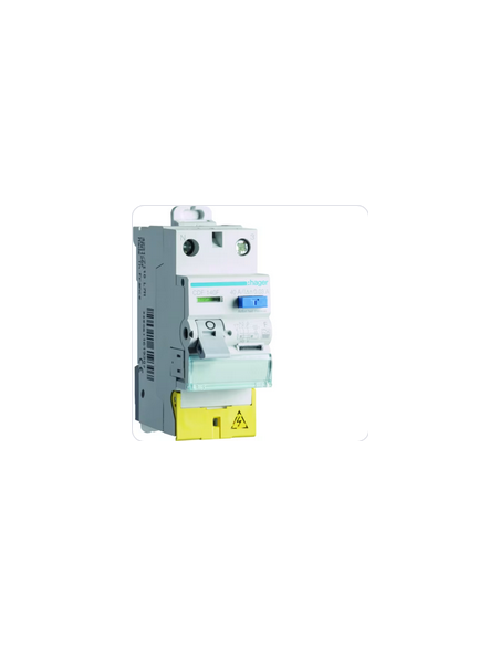 Interrupteur différentiel 1P+N 40A 30mA type F Bornes décalées HAGER CDF140F