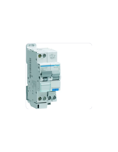 Disjoncteur Différentiel 1P+N 4.5-6kA C-16A 30mA type AC HAGER ADC816F