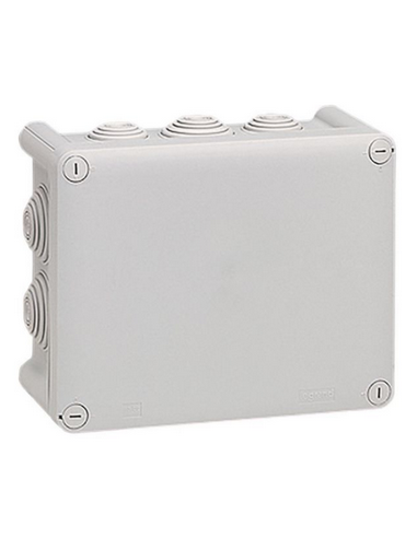 Boîte de dérivation rectangulaire Plexo dimensions 155x110x74mm gris RAL7035 LEGRAND 092042