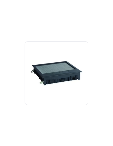 Boîte de sol TerCia BDS-C45 24 modules prof encastrement 80mm Dim 263x263mm Gris IBOCCO B45418