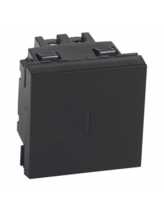 Permutateur 10AX 250V~ Mosaic 2 modules noir mat LEGRAND 079321L 2