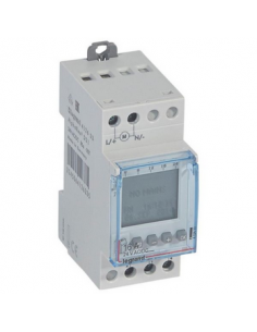 Interrupteur horaire digital programmable jour ou hebdomadaire 1 sortie 16A 24V~ alimentation 24V~ LEGRAND 412633 2