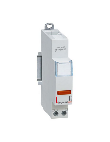 Voyant à LED CX³ simple 12V~ à 48V~ ou 12V à 48V continu - rouge 1 module LEGRAND 412922