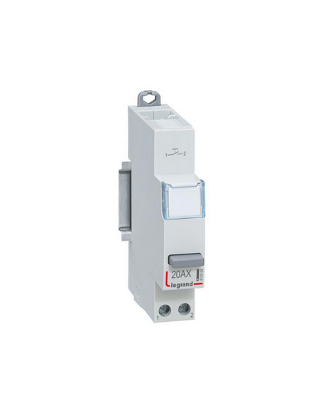 Poussoir modulaire simple fonction contact 1NO 1 module LEGRAND 412908