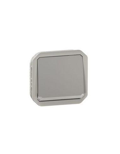 Va-et-vient témoin avec voyant étanche Plexo 10AX avec enjoliveur finition gris LEGRAND 069512L