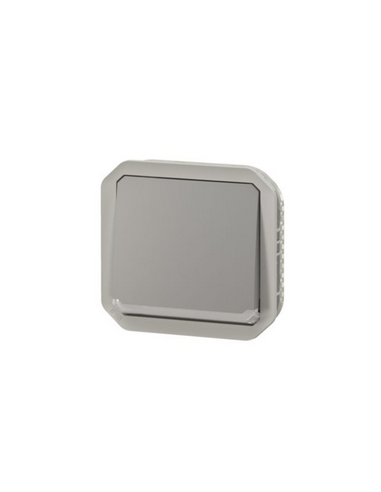 Va-et-vient témoin avec voyant étanche Plexo 10AX avec enjoliveur finition gris LEGRAND 069512L