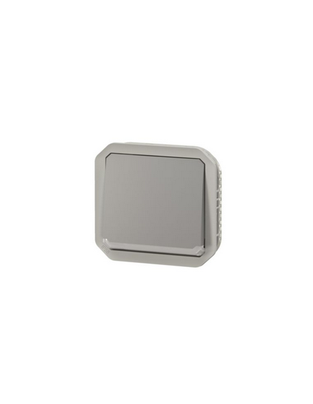 Va-et-vient témoin avec voyant étanche Plexo 10AX avec enjoliveur finition gris LEGRAND 069512L