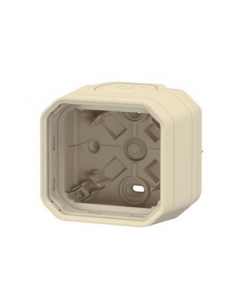 Boîtier saillie 2 embouts à membrane 1 entrée 1 poste Plexo sable LEGRAND 069863L 2