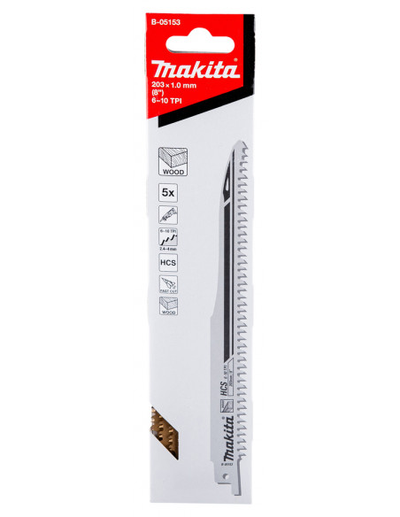 Lame S-EXPRESS pour bois par 5 Pièces MAKITA B-05153