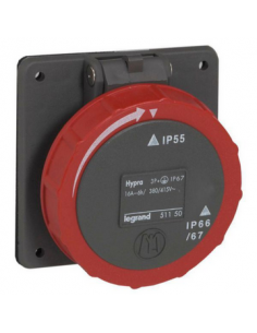 Prise à entraxes unifiés Hypra IP66/67-55 de 380V~ à 415V~ 3P+T+N plastique LEGRAND 051151 2