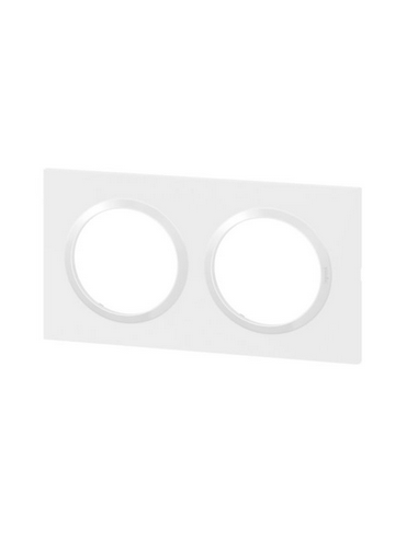 Plaque carrée Dooxie 2 postes finition blanc LEGRAND 600902