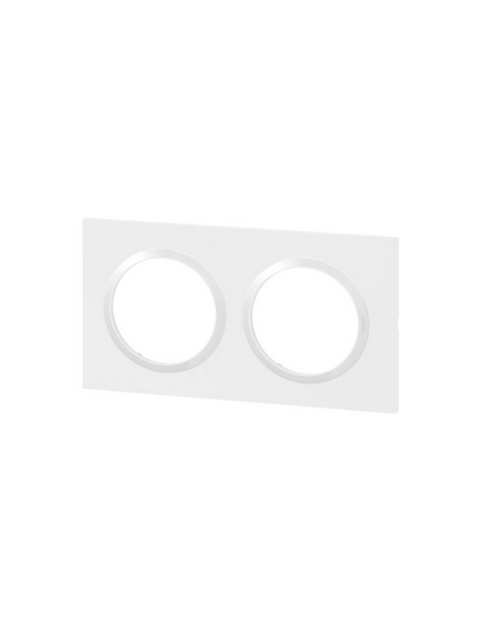 Plaque carrée Dooxie 2 postes finition blanc LEGRAND 600902