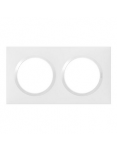 Plaque carrée Dooxie 2 postes finition blanc LEGRAND 600902 2