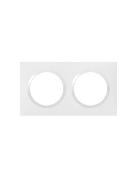 Plaque carrée Dooxie 2 postes finition blanc LEGRAND 600902