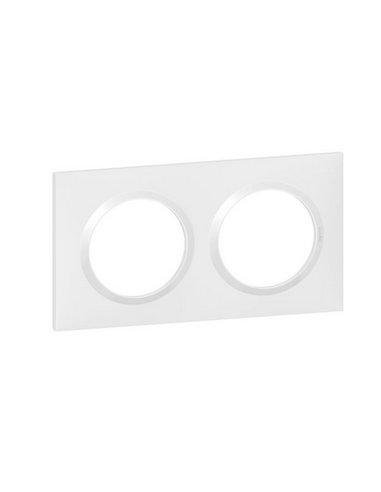 Plaque carrée Dooxie 2 postes finition blanc LEGRAND 600902