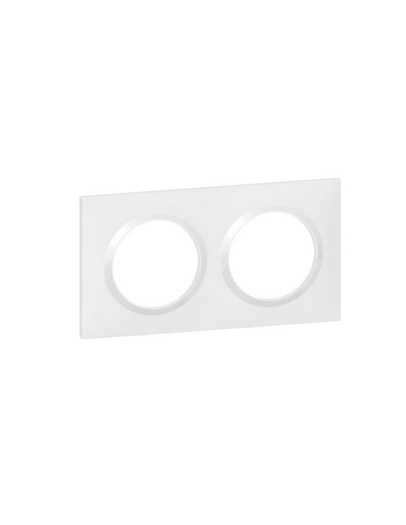 Plaque carrée Dooxie 2 postes finition blanc LEGRAND 600902