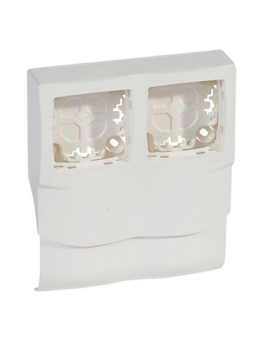 Cadre Appareillage saillie 2 postes pose le long des plinthes DLPlus épaisseur 20mm blanc LEGRAND 031451