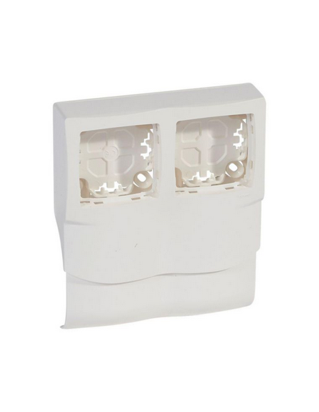 Cadre Appareillage saillie 2 postes pose le long des plinthes DLPlus épaisseur 20mm blanc LEGRAND 031451