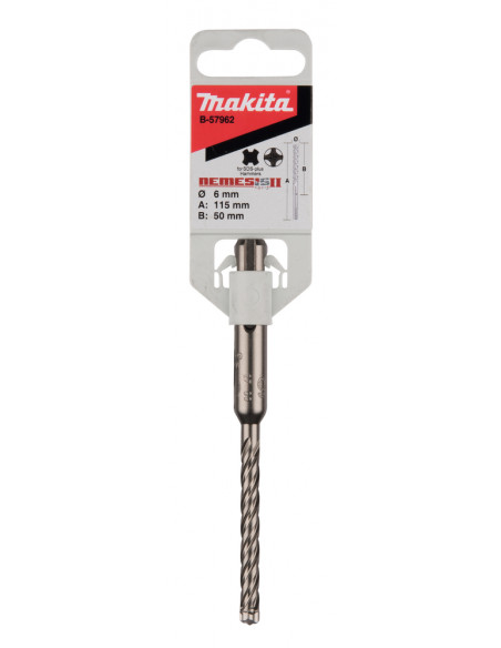 Foret SDS-Plus 4 taillants TCT NEMESIS II 6X115mm MAKITA B-57962