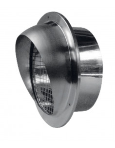 Me inox 160 light- rejet ou prise d'air murale faibles PDC diametre 160mm ATLANTIC 461006 2