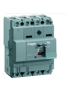 Interrupteur à déclenchement libre x160 4P 125A fixe HAGER HCA126H 2