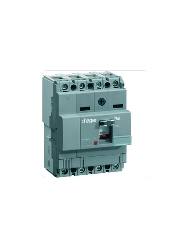 Interrupteur à déclenchement libre x160 4 Pôles 125A fixe HAGER HCA126H