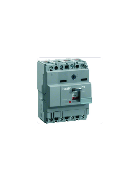 Interrupteur à déclenchement libre x160 4 Pôles 125A fixe HAGER HCA126H