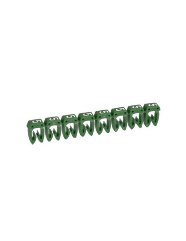 800 Repères CAB 3 pour filerie 4mm² à 6mm² avec chiffre 5 Vert LEGRAND 038235