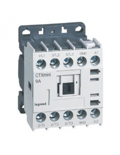 Mini-contacteur de puissance CTX³ 3 pôles 9A avec contact auxiliaire intégré 1NO tension de commande 230V~ LEGRAND 417026 2