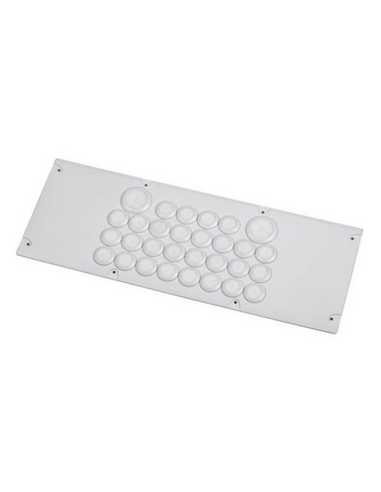 Plaque Cabstop IP55 avec 28 entrées Ø5mm à Ø14mm et 2 entrées Ø14mm à Ø24mm avec 2 réserves LEGRAND 036497