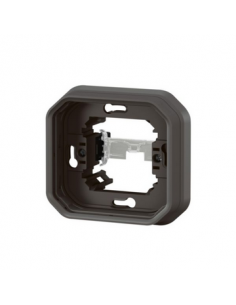 Plaque support 1 poste Plexo pour montage encastré anthracite LEGRAND 070093