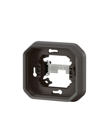 Plaque support 1 poste Plexo pour montage encastré anthracite LEGRAND 070093
