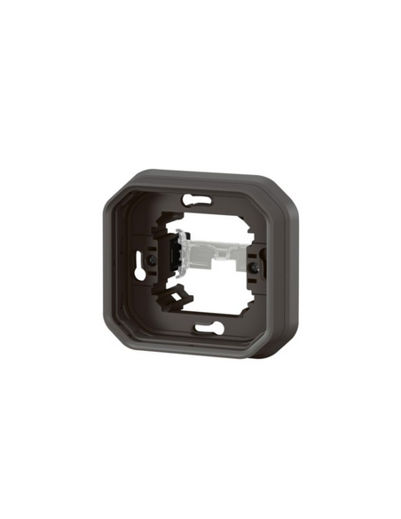 Plaque support 1 poste Plexo pour montage encastré anthracite LEGRAND 070093