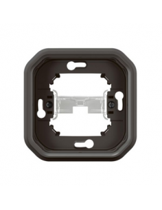 Plaque support 1 poste Plexo pour montage encastré anthracite LEGRAND 070093 2