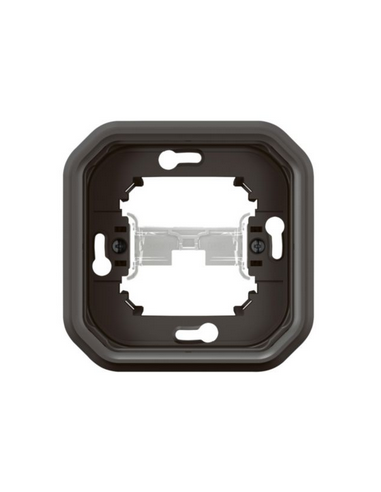 Plaque support 1 poste Plexo pour montage encastré anthracite LEGRAND 070093