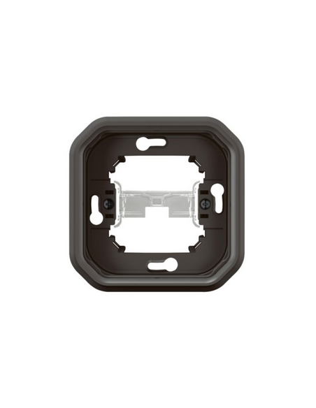 Plaque support 1 poste Plexo pour montage encastré anthracite LEGRAND 070093