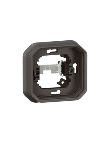 Plaque support 1 poste Plexo pour montage encastré anthracite LEGRAND 070093