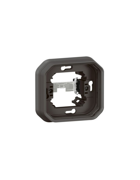 Plaque support 1 poste Plexo pour montage encastré anthracite LEGRAND 070093