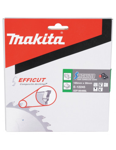 Lame pour scie circulaire Efficut Bois Composite 185x30mm 40 Dents MAKITA E-12245