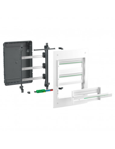 Coffret encastré PRISMASET XS 3 Rangées de 18 Modules sans porte SCHNEIDER LVSXS318