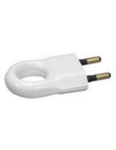 Fiche 2 Pôles 6A Anneau Plastique Blanc LEGRAND 050162