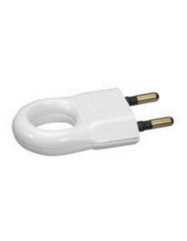 Fiche 2 Pôles 6A Anneau Plastique Blanc LEGRAND 050162
