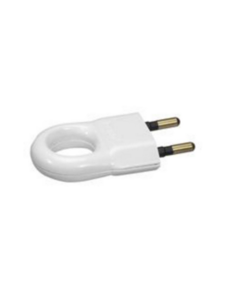 Fiche 2 Pôles 6A Anneau Plastique Blanc LEGRAND 050162