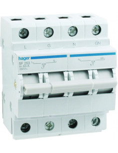 Inverseur 2 pôles 63A I-0-II HAGER SF263 2