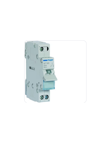 Inverseur modulaire 1 pôle 25A point commun amont I-0-II HAGER SFT125