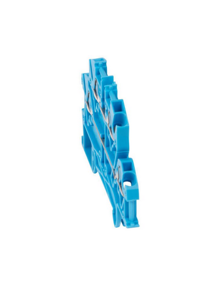 Bloc de jonction de passage à ressort viking 3 avec 2 jonctions 4 conducteurs 2 étages pas 5mm bleu LEGRAND 037207
