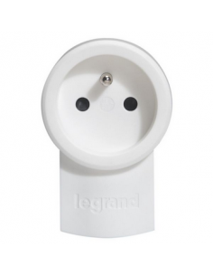 Fiche double fonction 2P+T 16A 250V pour branchement de 2 appareils sur une même prise LEGRAND 050461