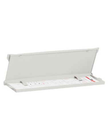 Pochette rigide fermée autocollante pour plans plastique IP30 324x120x18mm RAL7035 LEGRAND 036582