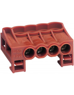 Bornier arrivee phase a cage 4x25mm2 HAGER KN04P 2